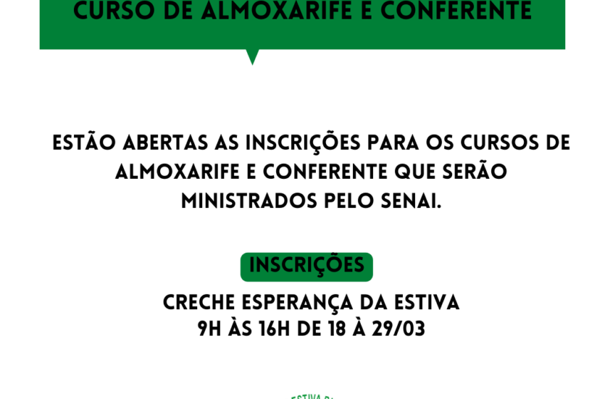  Creche comunitária de Vila de Abrantes oferece cursos de almoxarife e conferente em parceria com o Senai