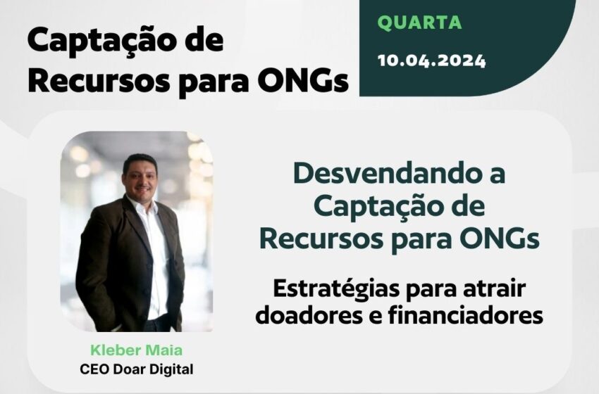  Startup realiza palestra sobre captação de recursos para organizações sociais