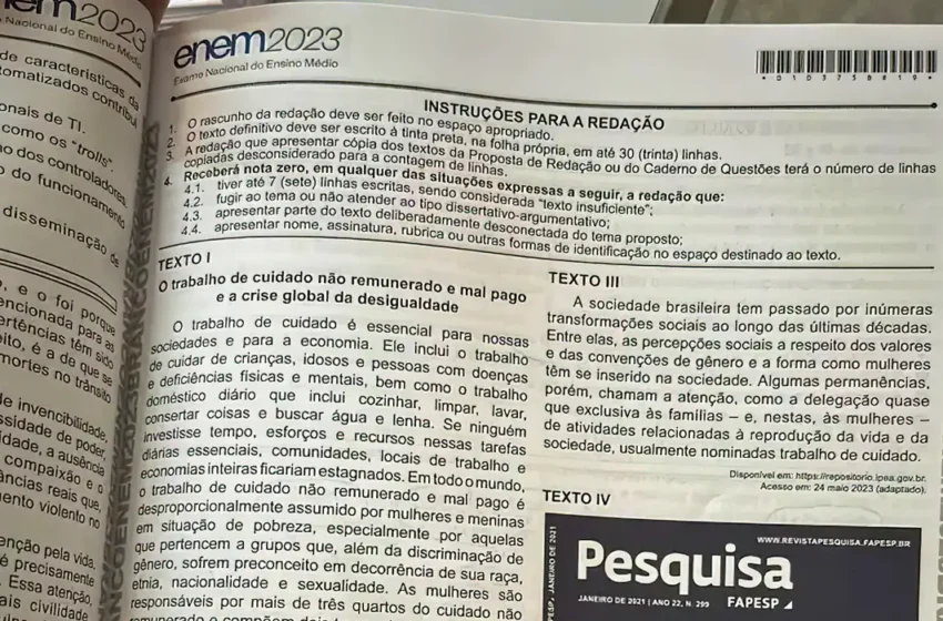  Enem: cartilha de redação é divulgada; confira