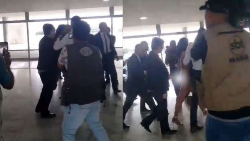  Uma mulher aparentemente em surto entrou nua no Palácio do Planalto na manhã desta quarta-feira (30)